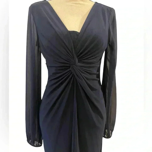 Chaps twist front midi dress navy blue new with tags 8 - Picture 1 of 12